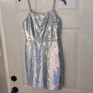 GB Sequin Silver dress Size Small New NWT